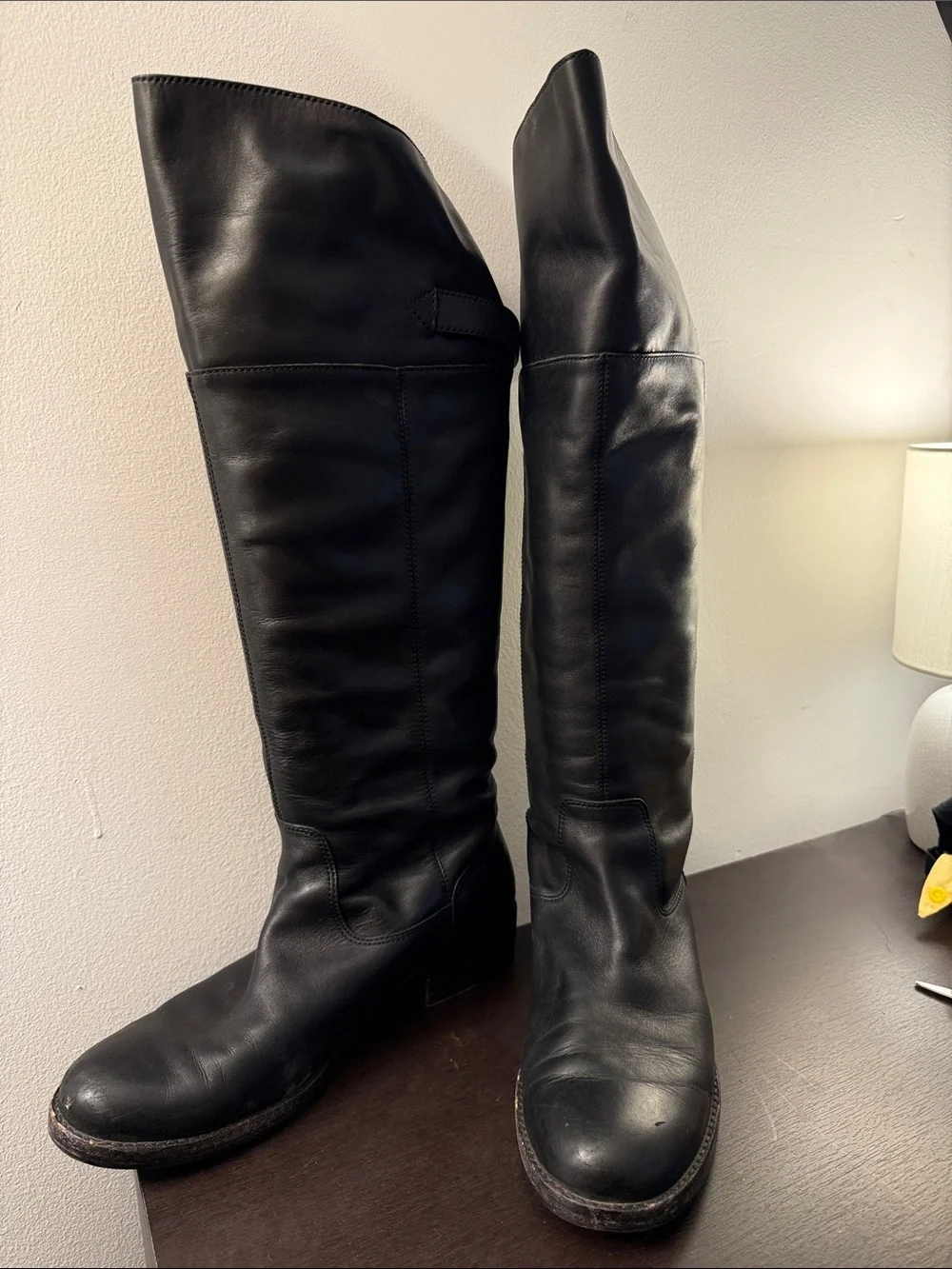 Coach Black Leather Over-the-Knee Boots